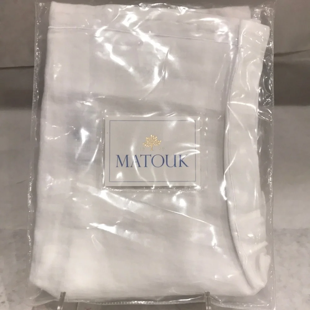 Matouk Porto Boudoir Linen White Sham
